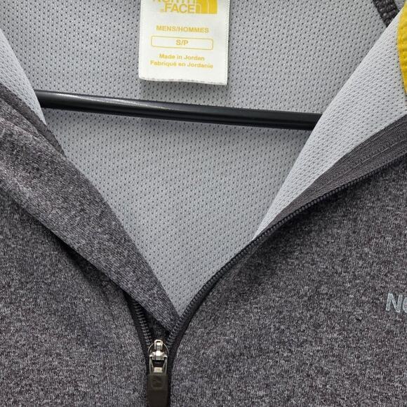 The North Face Men's Small Hooded Full‎ Zip Jacket Gray Yellow - Picture 3 of 12